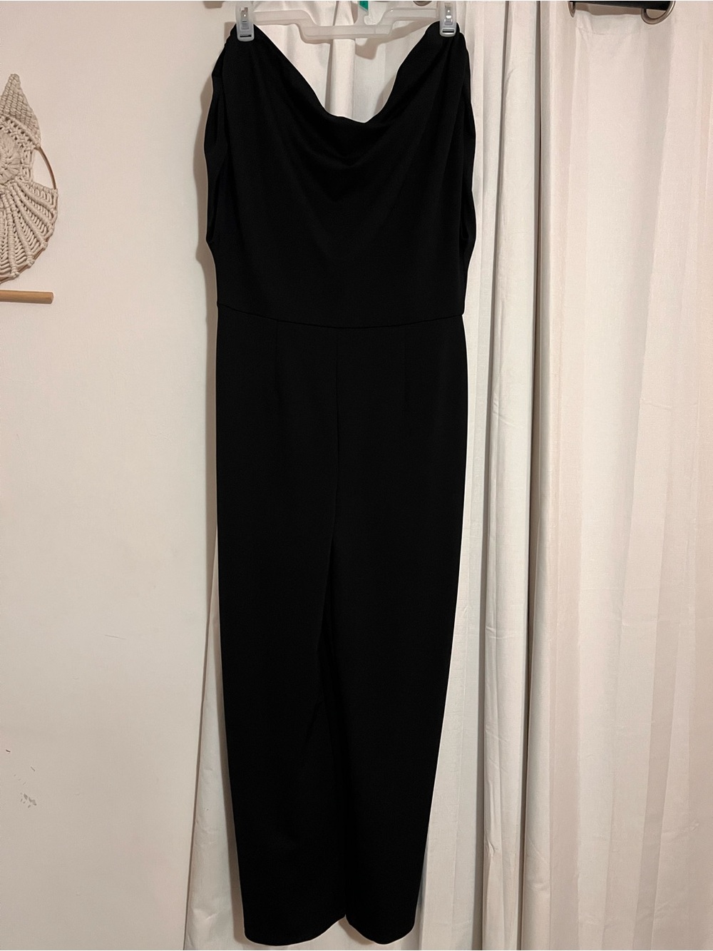 Black Cowl Neck Wide Leg Jumpsuit
